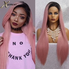 XUMOO Long Bone Straight Ombre Pink Synthetic Lace Front Wig With Dark Roots Cosplay Party Wigs For Black Women
XUMOO Long Bone Straight Ombre Pink Synthetic Lace Front Wig With Dark Roots Cosplay Party Wigs For Black Women