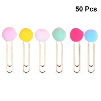 50PCS Bookmark Candy Color Practical Lovely Cute Pompon Ball Metal Paper Clips for School Office Daily Reading
50PCS Bookmark Candy Color Practical Lovely Cute Pompon Ball Metal Paper Clips for School Office Daily Reading