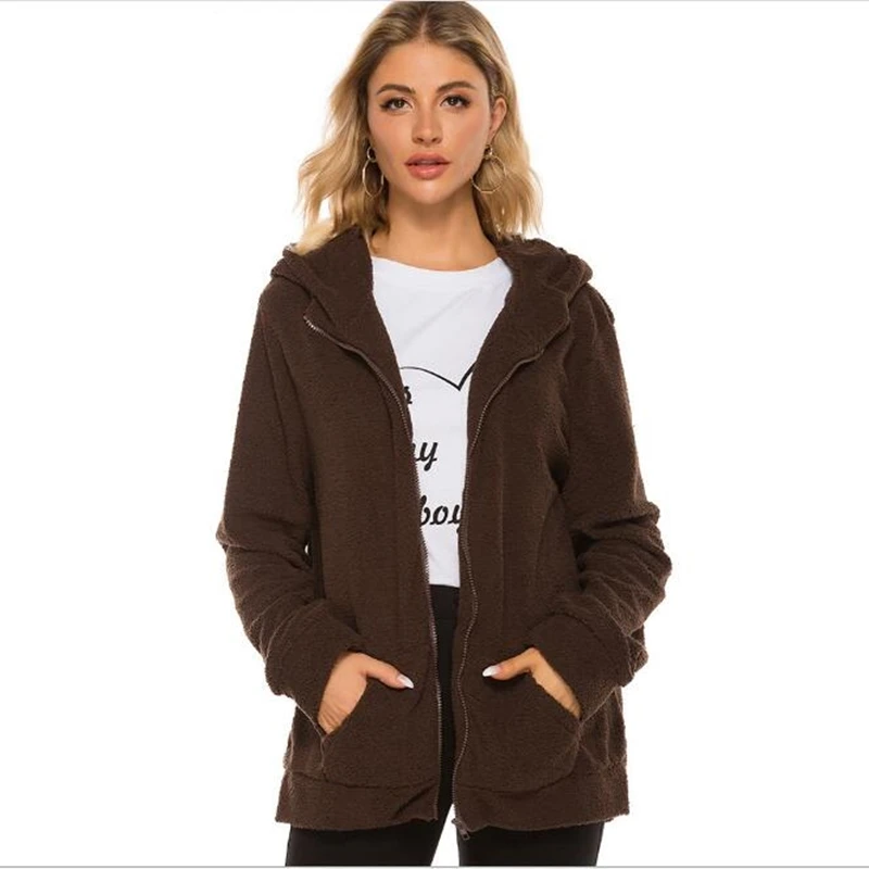 Sweatshirt Women Oversized 2020 Autumn Winter Fleece Zipper Hoodies Woman Clothes Outfits Loose Casual Hoodie Black Gray Coffee 
Sweatshirt Women Oversized 2020 Autumn Winter Fleece Zipper Hoodies Woman Clothes Outfits Loose Casual Hoodie Black Gray Coffee