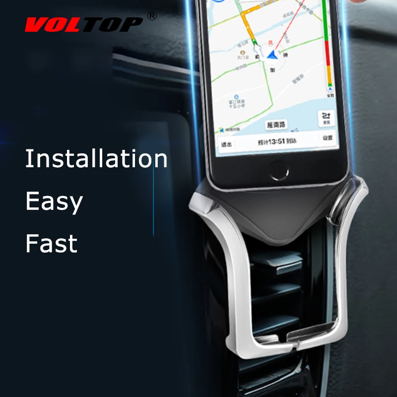 VOLTOP Automatic Clip U Type Phone Holder Car Accessories Air Outlet Universal Mobile Phone Navigation Support Stand Supplies
VOLTOP Automatic Clip U Type Phone Holder Car Accessories Air Outlet Universal Mobile Phone Navigation Support Stand Supplies