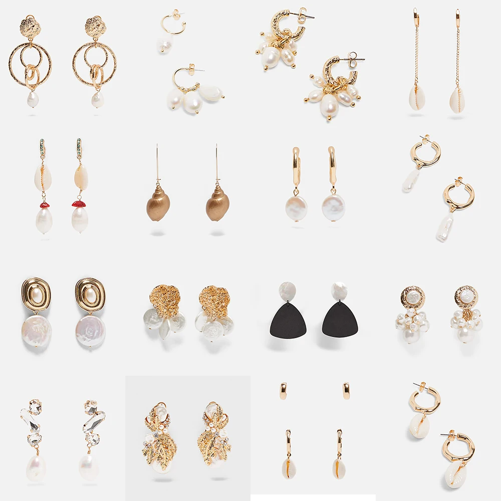 Fashion ZA Imitation Pearl Round Long Shell Drop Earrings for Women 2019 Geometric Hanging Dangle Earring Earring modern Jewelry
Fashion ZA Imitation Pearl Round Long Shell Drop Earrings for Women 2019 Geometric Hanging Dangle Earring Earring modern Jewelry