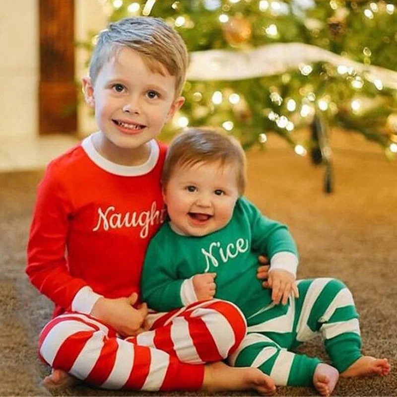 Christmas Kids Clothes Set Xmas Sleepwear Long Sleeve T-shirt+ Striped Pants Suits Boys Girls Christmas Pajamas Costume
Christmas Kids Clothes Set Xmas Sleepwear Long Sleeve T-shirt+ Striped Pants Suits Boys Girls Christmas Pajamas Costume