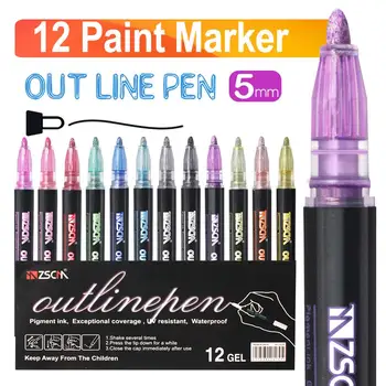 Metallic Marker Pen Metal Waterproof Permanent Marker Drawing Painting DIY Photo Album Scrapbooking Crafts Card Making Supplies
Metallic Marker Pen Metal Waterproof Permanent Marker Drawing Painting DIY Photo Album Scrapbooking Crafts Card Making Supplies