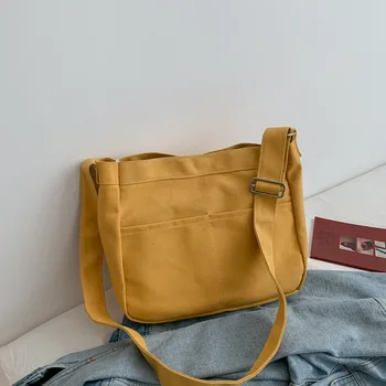 Canvas bag women One shoulder Harajuku canvas bag Student class bag Korean version casual messenger bag
Canvas bag women One shoulder Harajuku canvas bag Student class bag Korean version casual messenger bag