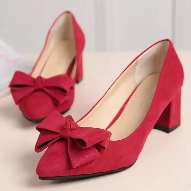2018 Spring And Summer Autumn New Style Sweet Semi-high Heeled WOMEN'S Shoes Chunky Heel Pointed-Toe Suede-Style Low Top Shoes
2018 Spring And Summer Autumn New Style Sweet Semi-high Heeled WOMEN'S Shoes Chunky Heel Pointed-Toe Suede-Style Low Top Shoes