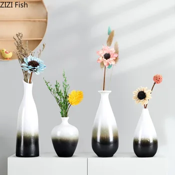 CHINESE CERAMICS VASE BLACK AND WHITE GRADIENT VASES DESK DECOR FLOWER INSERT ARTIFICIAL FLOWERS FLORAL VINTAGE HOME DECORATION
CHINESE CERAMICS VASE BLACK AND WHITE GRADIENT VASES DESK DECOR FLOWER INSERT ARTIFICIAL FLOWERS FLORAL VINTAGE HOME DECORATION