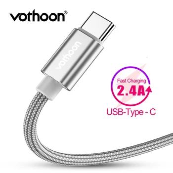 Vothoon 2.4A USB Type C Cable for Samsung S10 S9 Fast Charge Nylon Type-C Mobile Phone Charging Wire USB C Cable for Xiaomi mi9
Vothoon 2.4A USB Type C Cable for Samsung S10 S9 Fast Charge Nylon Type-C Mobile Phone Charging Wire USB C Cable for Xiaomi mi9