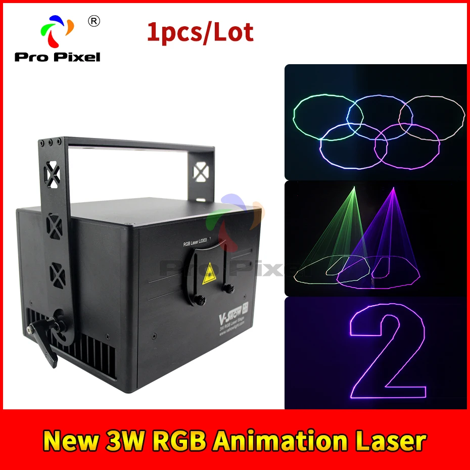 Фото free tax to usa Euro 3W Animation Laser RGB Scanner ILDA30Kp Stage Light Programmable Projector Led Dmx Dj For Disco | Освещение