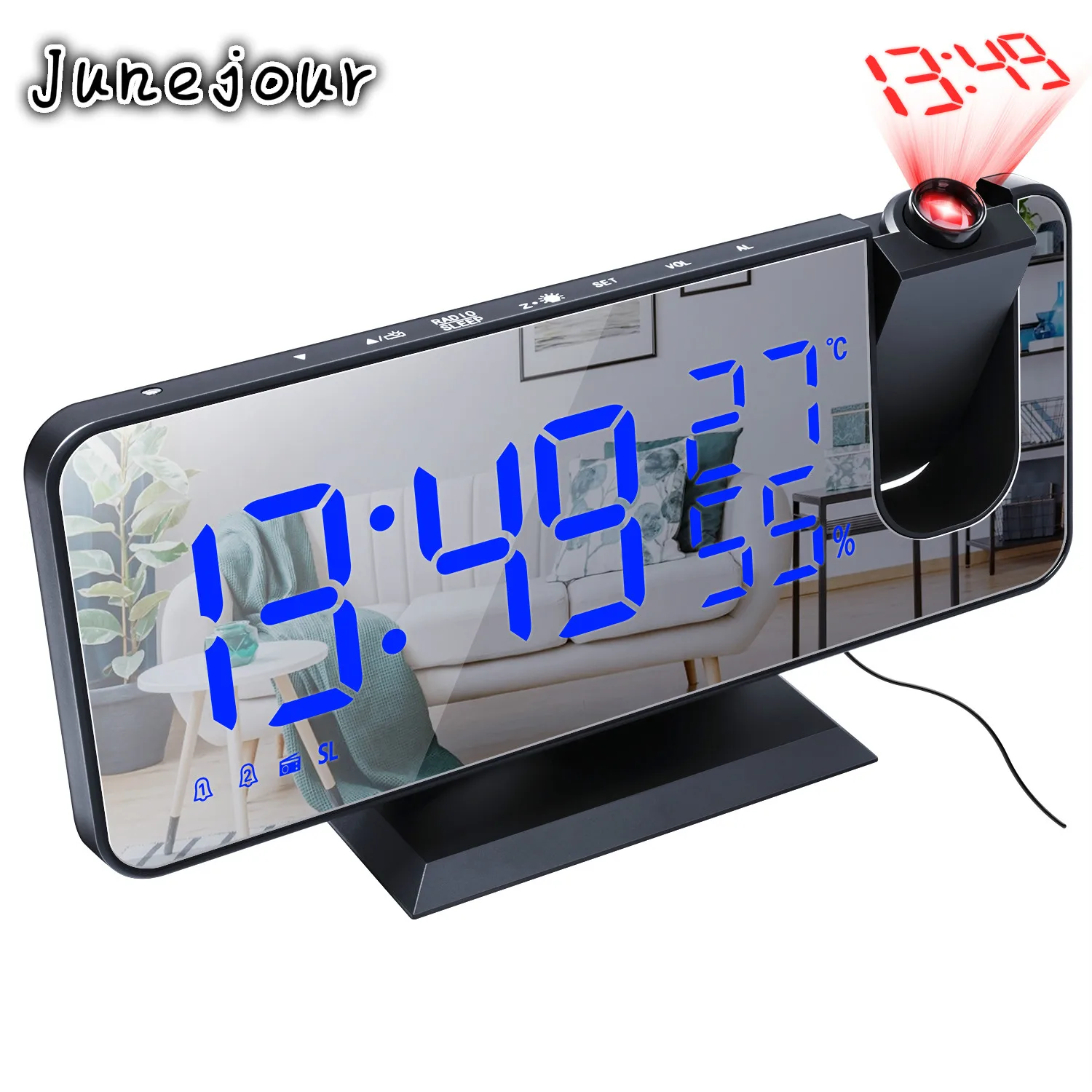 LED Digital Alarm Clock Watch Table Electronic Desktop Clocks USB Wake up FM Radio Time Projector Snooze Function 3 Color
LED Digital Alarm Clock Watch Table Electronic Desktop Clocks USB Wake up FM Radio Time Projector Snooze Function 3 Color