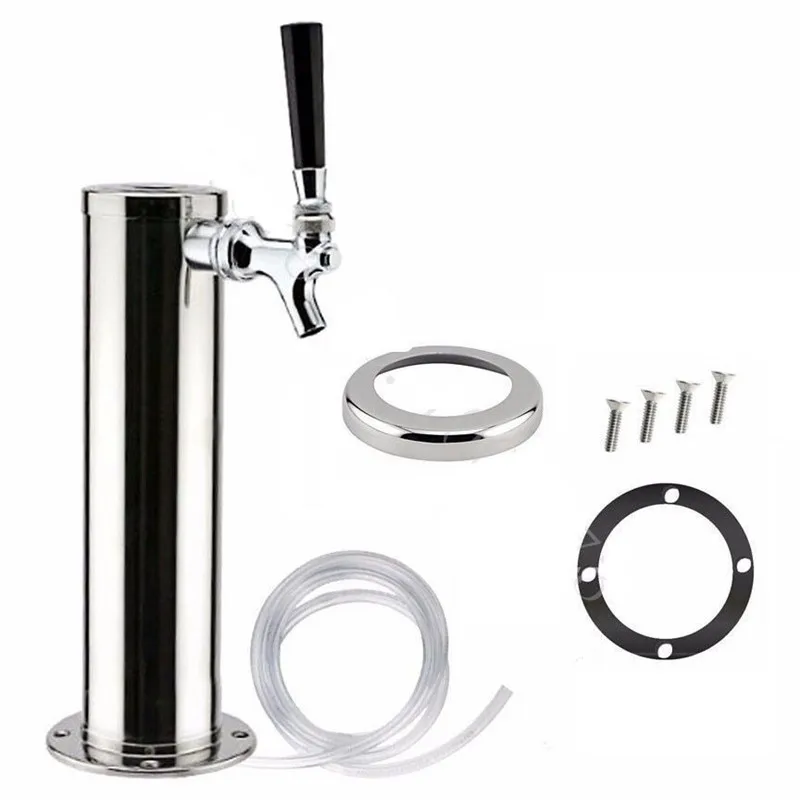 

One Tap Chromeplated Beer Tower Single Tap Dispenser Beer Tower Stainless Steel Faucet Draft Beer Column Bar Accessories