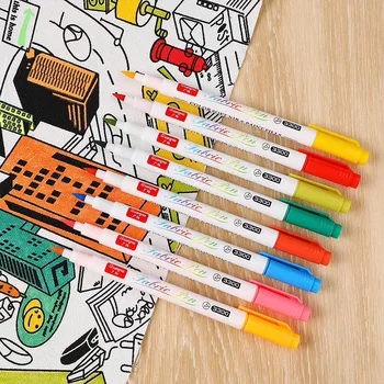 패브릭 펜 의류 섬유 마르크 브러시 페인팅 아트 용품 드로잉 그래피티 디 YT-셔츠 공예 캔버스에 대한 24 색 세트 페인트