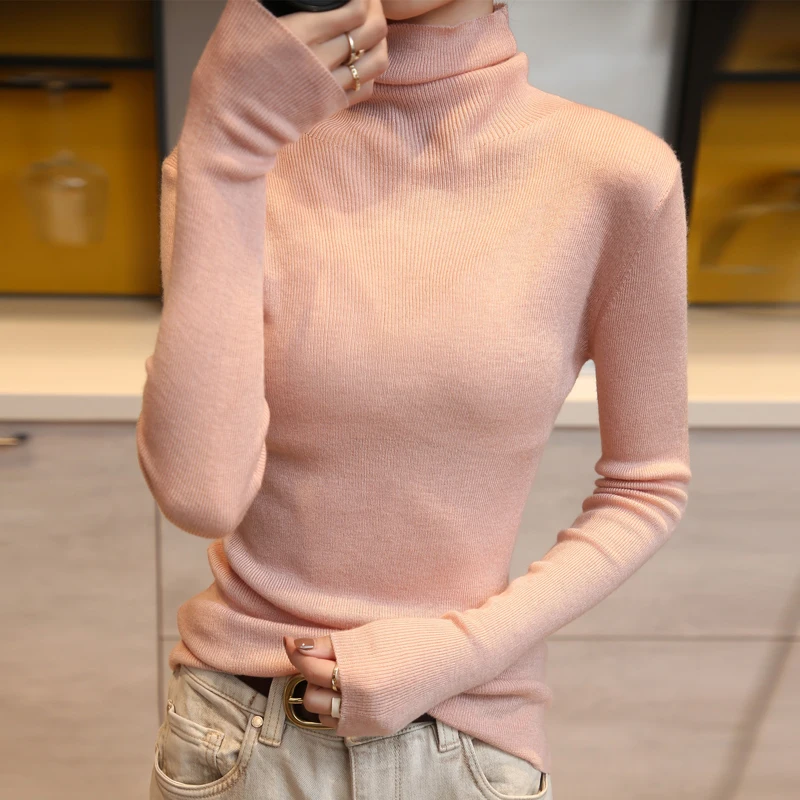 Autumn And Winter Simple New Fine Imitation Wool Women's Bottoming Skin-Friendly Slim High Neck All-Match Sweater Long Sleeves
Autumn And Winter Simple New Fine Imitation Wool Women's Bottoming Skin-Friendly Slim High Neck All-Match Sweater Long Sleeves