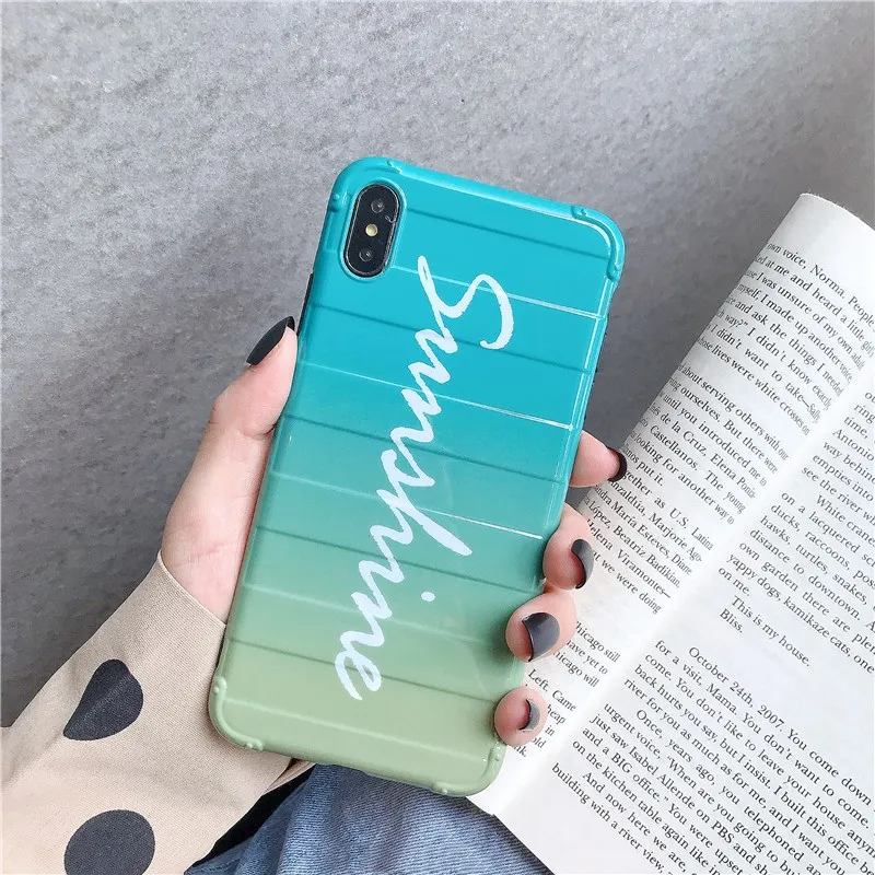 Gimfun Simple Gradient Letter Print Phone Case for Iphone X Xs Max 7 8plus 6s Anti-knock IMD Soft Tpu Case Back Cover Coque
Gimfun Simple Gradient Letter Print Phone Case for Iphone X Xs Max 7 8plus 6s Anti-knock IMD Soft Tpu Case Back Cover Coque