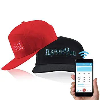 Hats Luminous LED Display Multilanguage Wireless Bluetooth Baseball Mens Cap Sun Hat Hot Fashion UnisexParty Peaked Cap
Hats Luminous LED Display Multilanguage Wireless Bluetooth Baseball Mens Cap Sun Hat Hot Fashion UnisexParty Peaked Cap