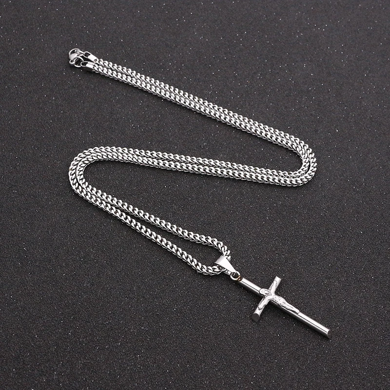 JSBAO High Quality Womens Cross Necklace Stainless Steel 60CM Chain Pendant Cross Silver Color Mens Necklace For Wome Best Gift
JSBAO High Quality Womens Cross Necklace Stainless Steel 60CM Chain Pendant Cross Silver Color Mens Necklace For Wome Best Gift