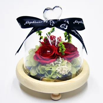 Eternal Flower Finished Colorful Luminous Glass Cover Diy Gift Box 3 Roses Valentine's Day Wedding Home Decor Artificial Flowers 
Eternal Flower Finished Colorful Luminous Glass Cover Diy Gift Box 3 Roses Valentine's Day Wedding Home Decor Artificial Flowers