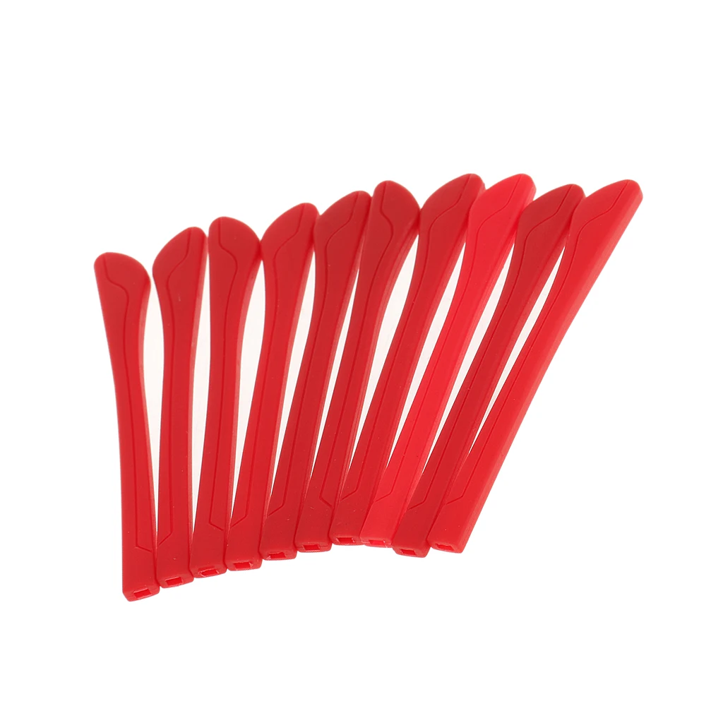 10pcs Silicone Eyeglasses End Tips Ear Sock Pieces Tubes Replacement Red 10pcs Silicone Eyeglasses End Tips Ear Sock Pieces Tubes Replacement Red