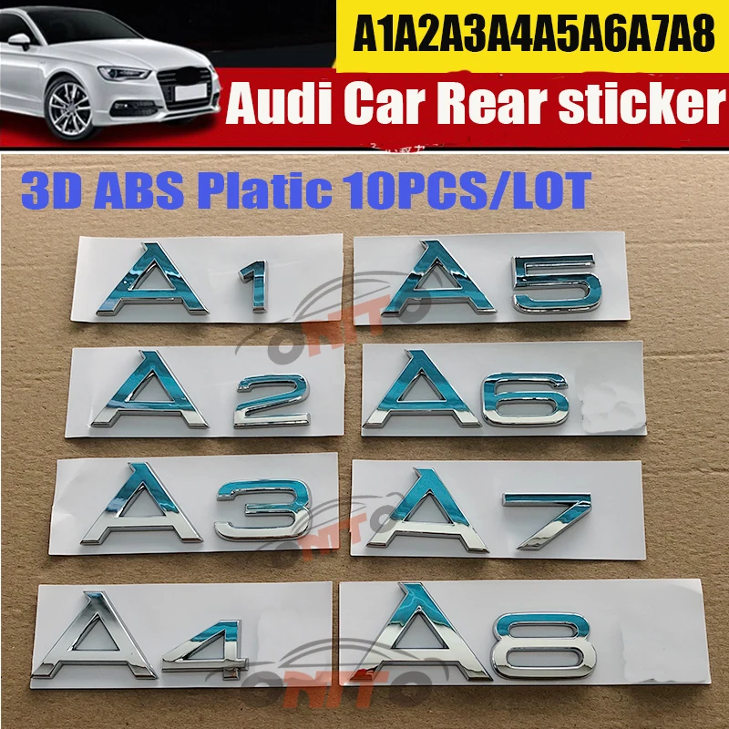 Good 1pcs For Audi A1 A2 A3 A4 A5 A6 A7 A8 Auto Emblem logo Letter Stickers Car Tail Rear Boot Decor Badge Car-styling label
Good 1pcs For Audi A1 A2 A3 A4 A5 A6 A7 A8 Auto Emblem logo Letter Stickers Car Tail Rear Boot Decor Badge Car-styling label