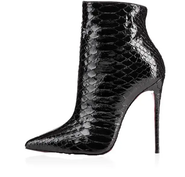 BONJEAN Black Leather High Heel Boots Sexy Pointed Toe Woman Ankle Boots Thin Heels Dress Shoes
BONJEAN Black Leather High Heel Boots Sexy Pointed Toe Woman Ankle Boots Thin Heels Dress Shoes