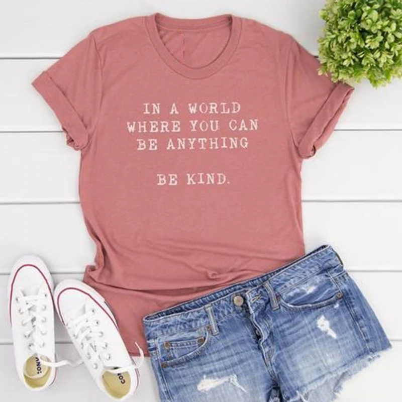 Женская летняя футболка с надписью во всем мире где вы можете быть | одежда