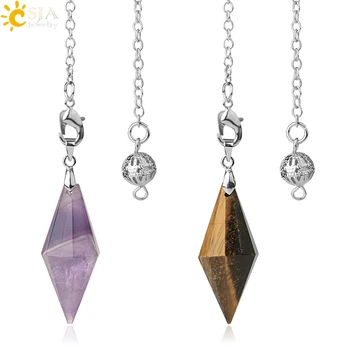 CSJA Natural Stones Pendulum for Dowsing Faceted Polygon Healing Pointed Crystal Pyramid Pendants Amulet Divination Pendule G418
CSJA Natural Stones Pendulum for Dowsing Faceted Polygon Healing Pointed Crystal Pyramid Pendants Amulet Divination Pendule G418