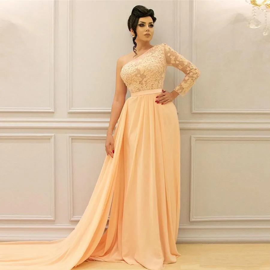 Robe De Soriee Hot One Shoulder Long Prom Dresses Lace Beaded 2021 Chiffon Custom Made Evening Formal Party Gowns
Robe De Soriee Hot One Shoulder Long Prom Dresses Lace Beaded 2021 Chiffon Custom Made Evening Formal Party Gowns
