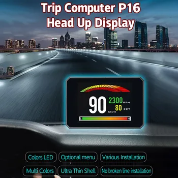 P16 Head up Display OBD Smart HUD Auto Digital Meter OBD2 Port Warning Windshield Alarm System
P16 Head up Display OBD Smart HUD Auto Digital Meter OBD2 Port Warning Windshield Alarm System