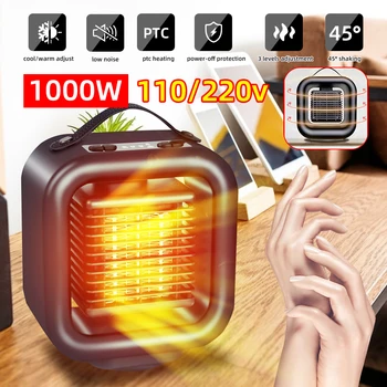 1000W 3 Second Fast Electric Heater Fan Mini Portable Heater Stove PTC Ceramic Warmer for Household Indoor Heating Camping US/EU
1000W 3 Second Fast Electric Heater Fan Mini Portable Heater Stove PTC Ceramic Warmer for Household Indoor Heating Camping US/EU