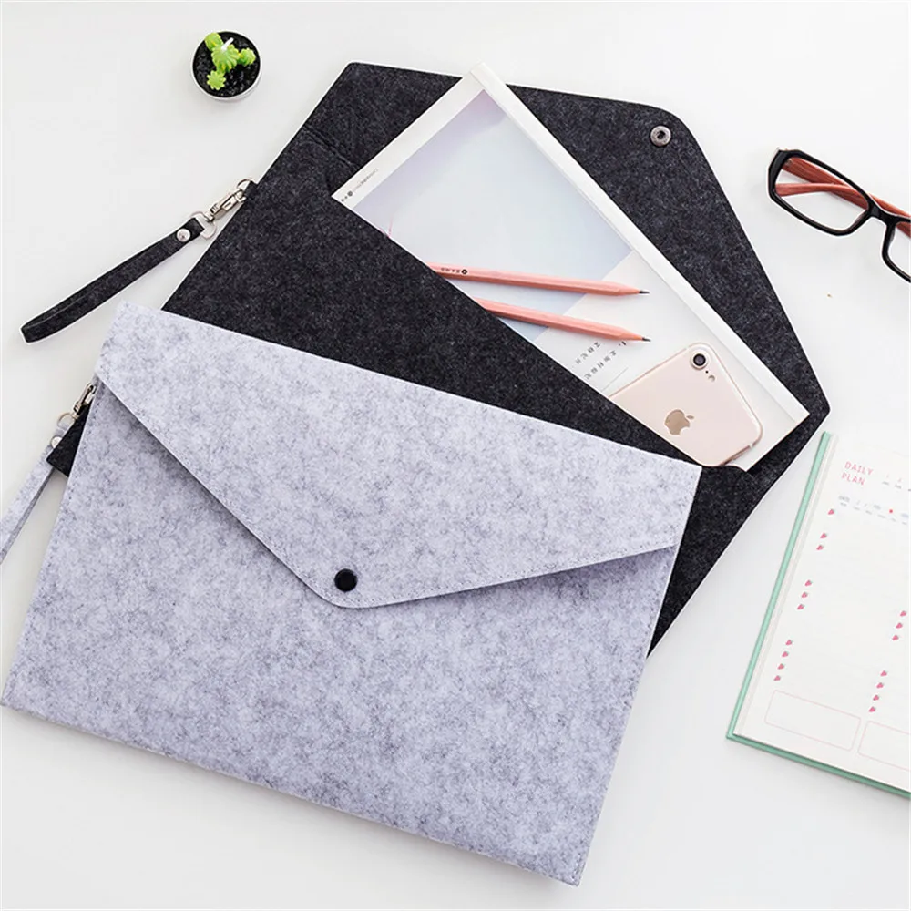 1pc Simple Solid A4 Felt File Bag Large Capacity Business Document Briefcase Tablet Organizer Filing Products Stationery Storage
1pc Simple Solid A4 Felt File Bag Large Capacity Business Document Briefcase Tablet Organizer Filing Products Stationery Storage