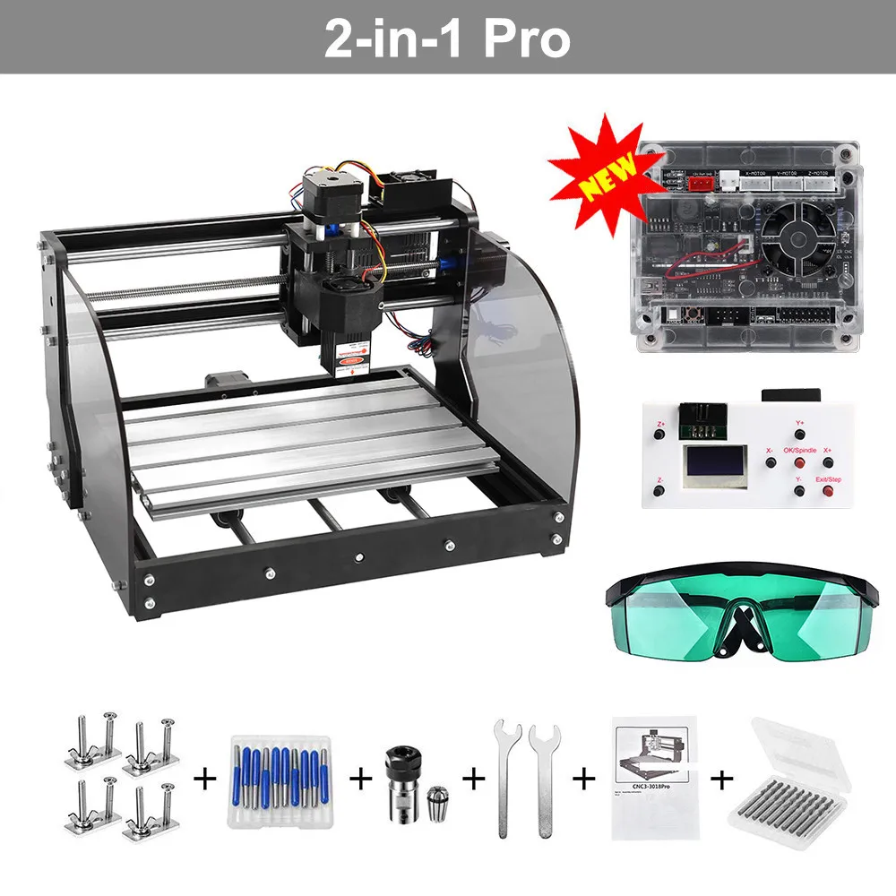 Laser Engraver Wood Router Engraver Upgrade CNC 3018 Pro-M Engraving Machine GRBL Control 3Axis PCB Machine Offline Controller
Laser Engraver Wood Router Engraver Upgrade CNC 3018 Pro-M Engraving Machine GRBL Control 3Axis PCB Machine Offline Controller