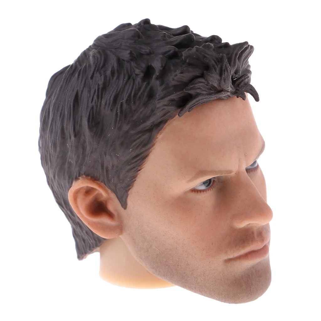 1/6 Scale Male Body Head Sculpt with Black Hair Doll Head Sculpture for 12 inch Action Figure DIY Body Parts 1/6 Scale Male Body Head Sculpt with Black Hair Doll Head Sculpture for 12 inch Action Figure DIY Body Parts