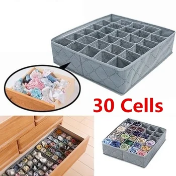 30 Cells Bamboo Charcoal Underwear Socks Drawer Closet Organizer Storage Box
30 Cells Bamboo Charcoal Underwear Socks Drawer Closet Organizer Storage Box
