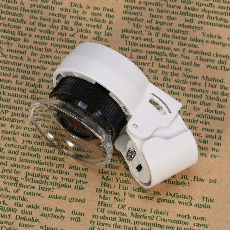 Pocket Lighted Jewelry Identify Tool Magnifiers Portable Jewel Helping Hand Magnifying Glass with LED UV Light Magnification 45x
Pocket Lighted Jewelry Identify Tool Magnifiers Portable Jewel Helping Hand Magnifying Glass with LED UV Light Magnification 45x