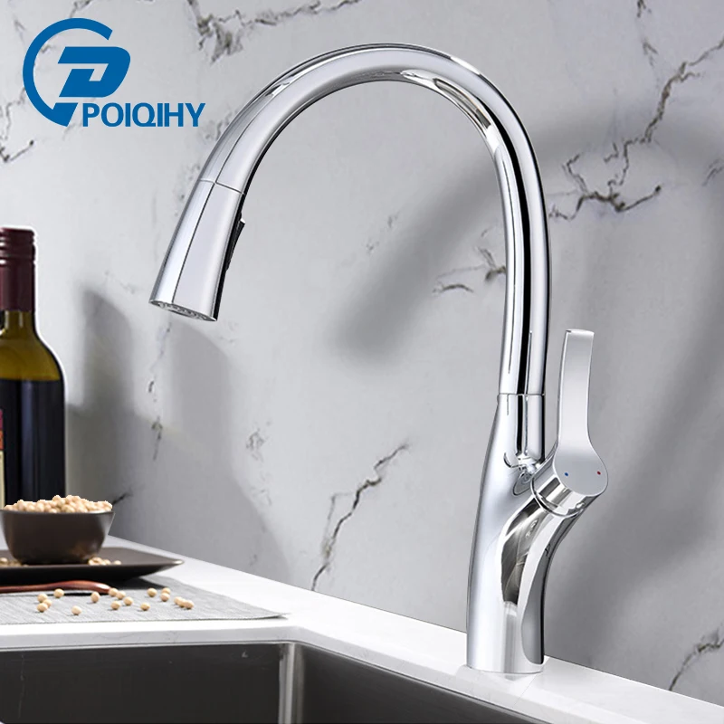 Chrome Pull Out Kitchen Faucet Deck Mount 360 degree rotating Elegant Kitchen Sink Faucets Dual water modes Hot Cold Mixer Tap
Chrome Pull Out Kitchen Faucet Deck Mount 360 degree rotating Elegant Kitchen Sink Faucets Dual water modes Hot Cold Mixer Tap