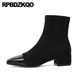 black suede fall high heel block ladies winter chunky slip on 2019 fur women ankle boots medium short shoes square toe chinese
black suede fall high heel block ladies winter chunky slip on 2019 fur women ankle boots medium short shoes square toe chinese