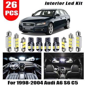 26pc No Error LED Bulb Interior Dome Map light Auto Interior package kit for 1998-2004 Audi A6 S6 C5 Avant Wagon car styling
26pc No Error LED Bulb Interior Dome Map light Auto Interior package kit for 1998-2004 Audi A6 S6 C5 Avant Wagon car styling
