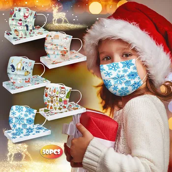 50PC Printing kids Mask Three-Layer Disposable Protective FaceMasks 50PC 5 printing combinations Masks Christmas Earloop masque
50PC Printing kids Mask Three-Layer Disposable Protective FaceMasks 50PC 5 printing combinations Masks Christmas Earloop masque