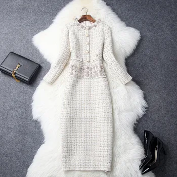 Goodlishowsi Autumn 2019 New Tide Fashion Women Bodycon Dress Luxury Diamonds O-Neck Long Sleeve Elegant Tweed Dress
Goodlishowsi Autumn 2019 New Tide Fashion Women Bodycon Dress Luxury Diamonds O-Neck Long Sleeve Elegant Tweed Dress