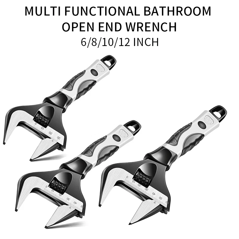 Adjustable Wrench Multifunction Spanner with Precise Design Grip and Measurement Scales
Adjustable Wrench Multifunction Spanner with Precise Design Grip and Measurement Scales