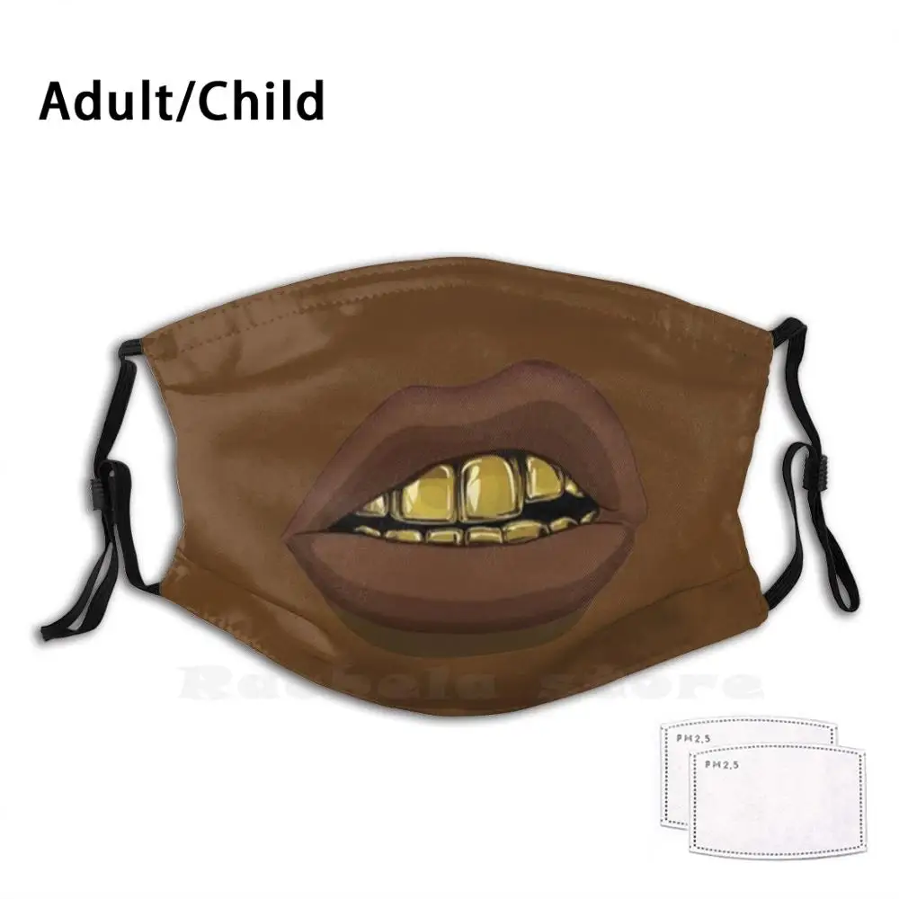 Mens Grillz Skin Tone - Milk Chocolate Print Washable Filter Anti Dust Mouth Mask Lip Bite Mens Lips Grills Skin Tone Skin Tone 
Mens Grillz Skin Tone - Milk Chocolate Print Washable Filter Anti Dust Mouth Mask Lip Bite Mens Lips Grills Skin Tone Skin Tone