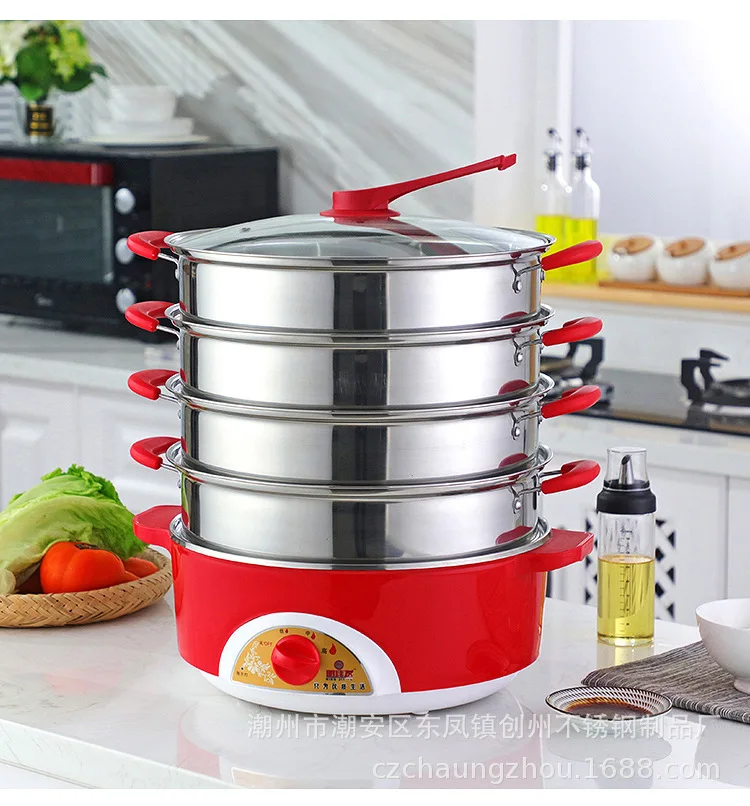 Olla de Vapor Eléctrica de acero inoxidable 1 a 6 piezas, sartén para moño de arroz, cocina a vapor instantánea 21 Olla de Vapor Eléctrica Olla de Vapor Eléctrica de acero inoxidable 1 a 6 piezas, sartén para moño de arroz, cocina a vapor instantánea » Olla de Vapor Eléctrica