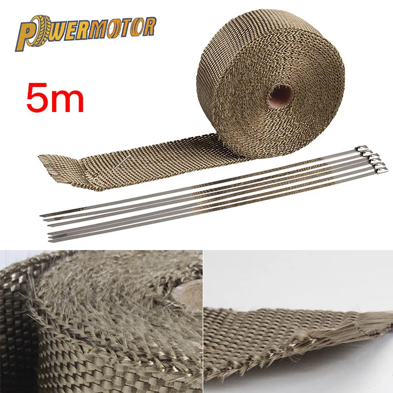 Motorcycle Exhaust Pipe Exhaust Tape Wrap Roll Fiberglass Heat Shield Thermal Protection+ 6 Ties Kit Exhaust Pipe Insulat
Motorcycle Exhaust Pipe Exhaust Tape Wrap Roll Fiberglass Heat Shield Thermal Protection+ 6 Ties Kit Exhaust Pipe Insulat