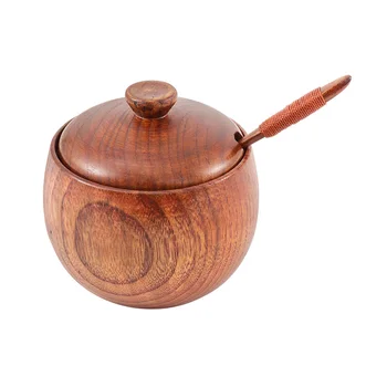 1 Set Janpanese Style Concise Wooden Seasoning Pot Spice Jar with Spoon and Lid for Home
1 Set Janpanese Style Concise Wooden Seasoning Pot Spice Jar with Spoon and Lid for Home