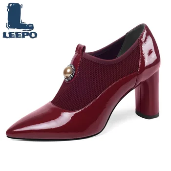 Pumps Shoes Women High Heels Cow Leather Stretch Fabric Spring Autumn Black Luxury Party Thick Pumps Woman's Shoes with Heels 2
Pumps Shoes Women High Heels Cow Leather Stretch Fabric Spring Autumn Black Luxury Party Thick Pumps Woman's Shoes with Heels 2