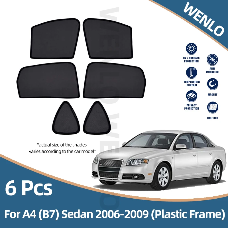 WENLO Magnetic Car Side Window Sunshade For Audi A4 Sedan B7 2006-2009 (Plastic Frame)
WENLO Magnetic Car Side Window Sunshade For Audi A4 Sedan B7 2006-2009 (Plastic Frame)