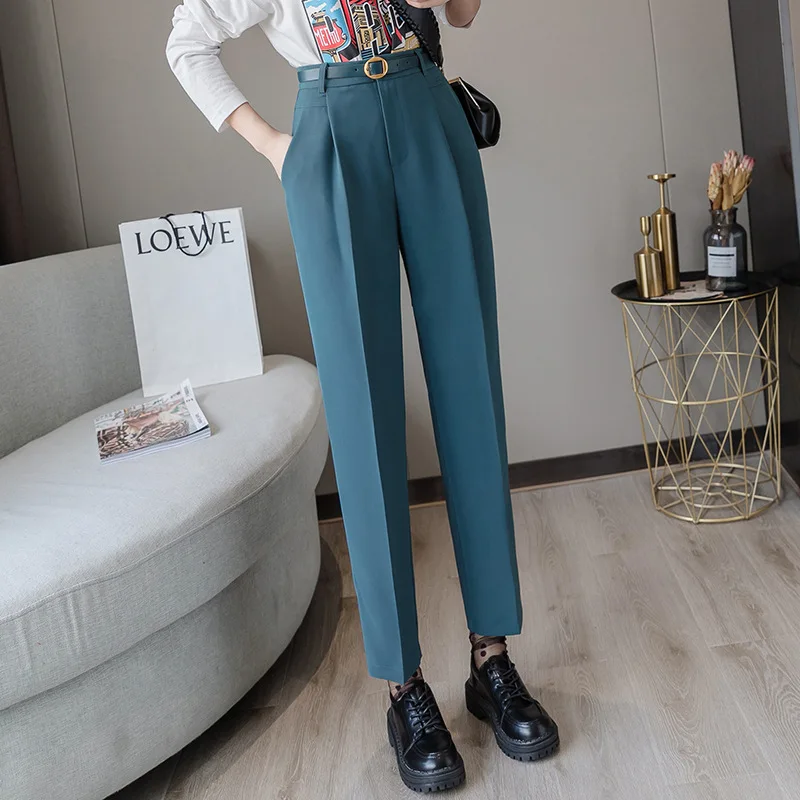 Fall 2020 Women's Trousers High Waist Simple Smoke Pipe Small Feet Nine Points Pants Loose Formal Elegant Office Ladies Trousers
Fall 2020 Women's Trousers High Waist Simple Smoke Pipe Small Feet Nine Points Pants Loose Formal Elegant Office Ladies Trousers