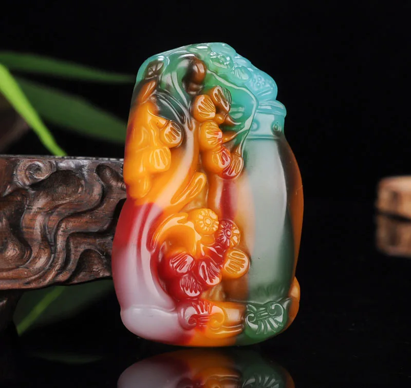 Natural colorful green jade pendant hand-carved luck jade pendants brand men women jade jewelry jade necklace
Natural colorful green jade pendant hand-carved luck jade pendants brand men women jade jewelry jade necklace