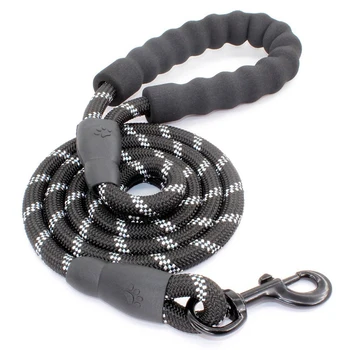 5 Ft Strong Dog Leash Comfortable Padded Handle Highly Reflective Threads Medium Large Dogs Black
5 Ft Strong Dog Leash Comfortable Padded Handle Highly Reflective Threads Medium Large Dogs Black