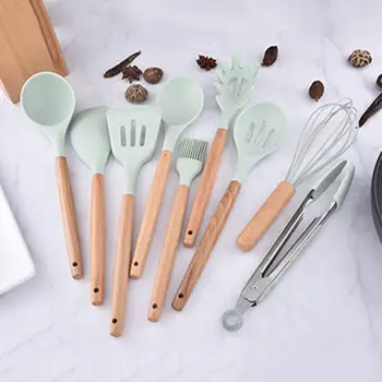 9PCS 10PCS Kitchen Utensil Set Silicone Cooking Tool with Bamboo Wooden Handles for Nonstick Cookware BPA Free Non Toxic Turner
9PCS 10PCS Kitchen Utensil Set Silicone Cooking Tool with Bamboo Wooden Handles for Nonstick Cookware BPA Free Non Toxic Turner
