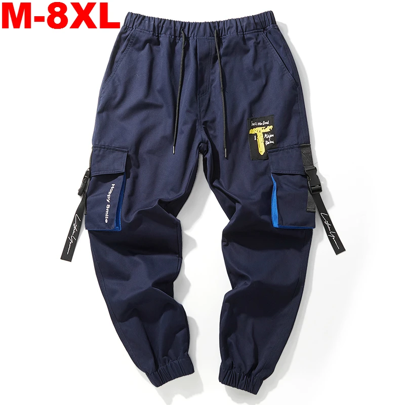 

6XL Plus Size 5XL 7XL 8XL Men Fashion Sport Pants For Hiphop Causal Runnings Pants High Street Jogger Pants New Pocket Trousers